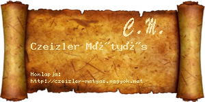 Czeizler Mátyás névjegykártya